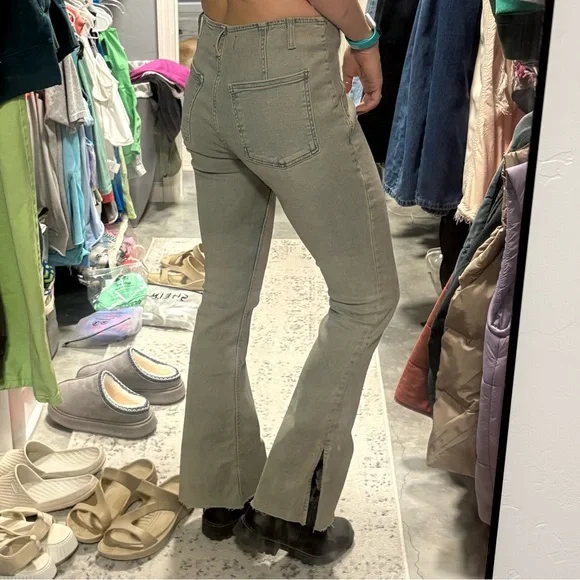 Free People We The Free Level Up Slit Slim Flare Jeans - Picture 7 of 8